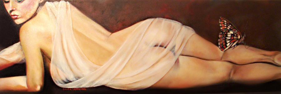 Butterfly Painting - Repose by Claudia Lardizabal