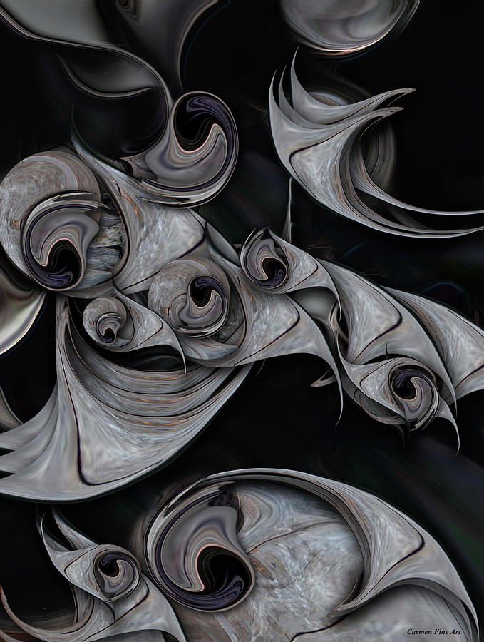 Black Digital Art - Repressed Reality by Carmen Fine Art Black Digital Art - Repressed Reality by Carmen Fine Art
