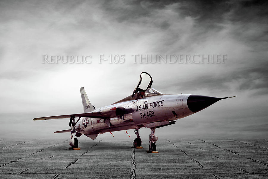Republic F-105 Thunderchief Digital Art by Peter Chilelli