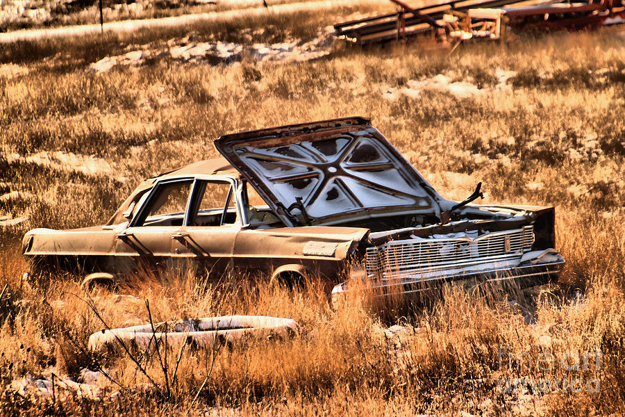 Old Car Photograph - Requiem For Rusted Metal by Jeff Swan