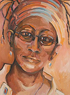 Portrait Painting - Resas Crown by Jackie Merritt