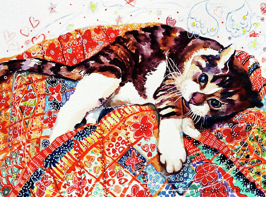 Ficken Kitten Painting by Deborah Burow
