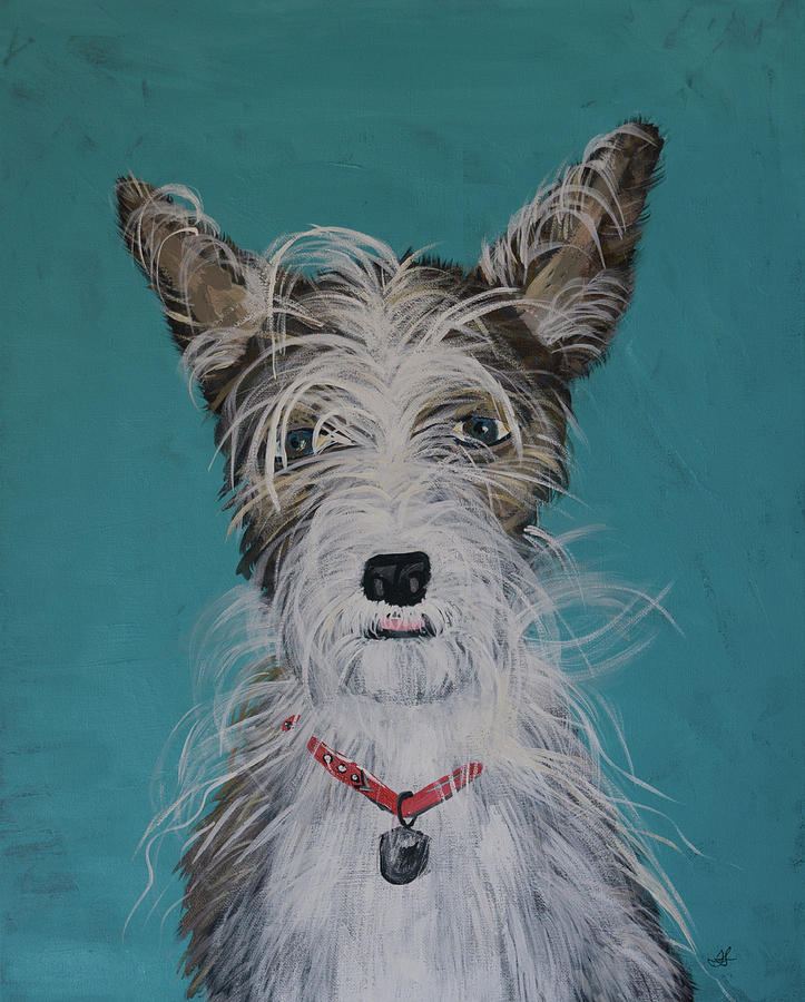 Rescue Pup Painting by Theresa Standage | Fine Art America