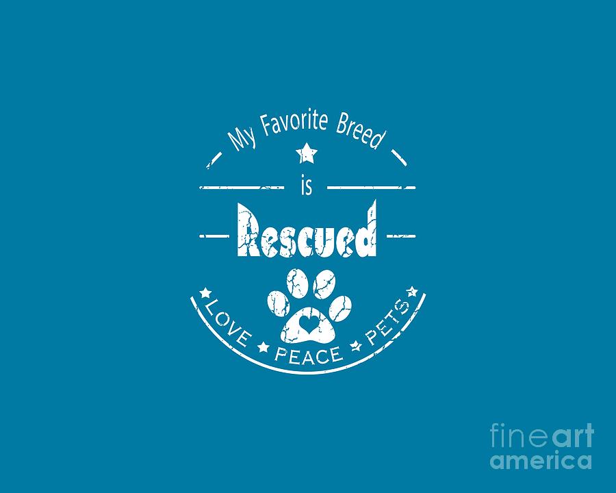 Rescued Love Peace Pets light Digital Art by Tim Wemple