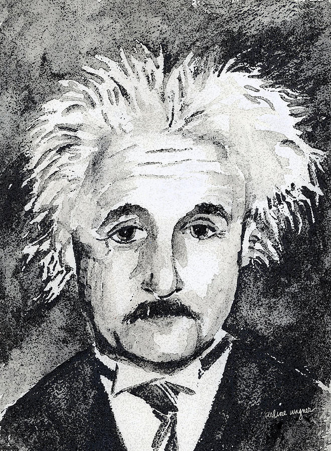 Resemblance To Einstein Mixed Media by Arline Wagner