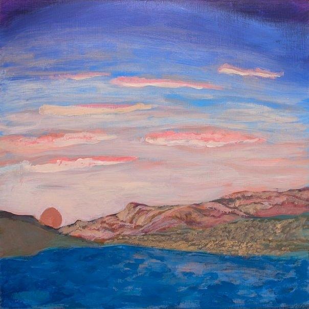 Landscape Painting - Reservoir Morning by Karl Kelley