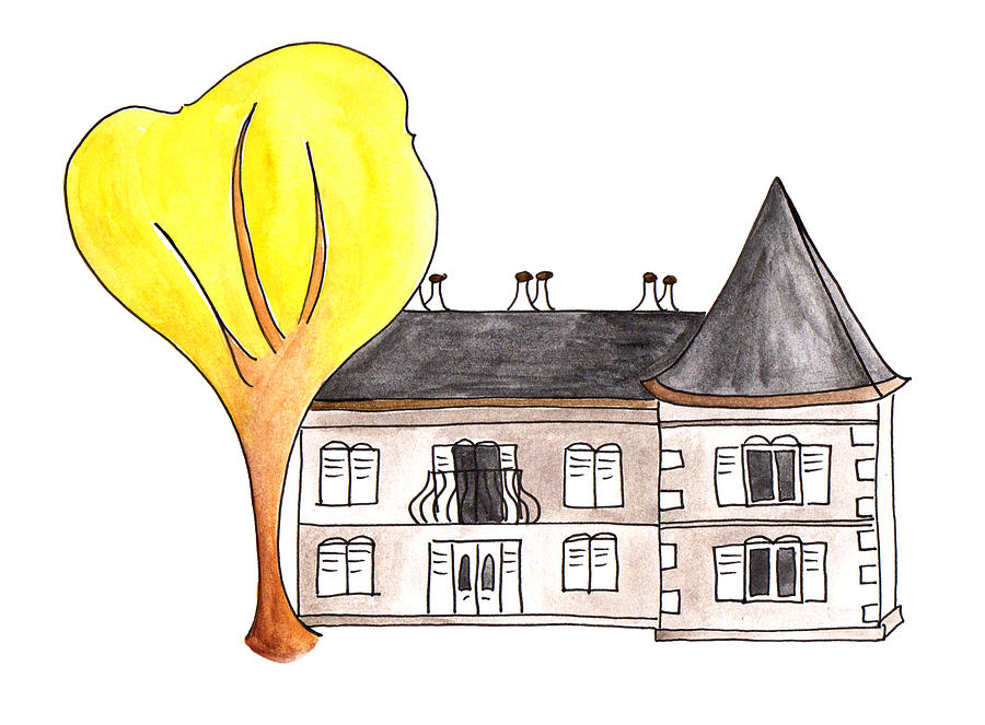 Residence Vaux Painting by Anna Elkins