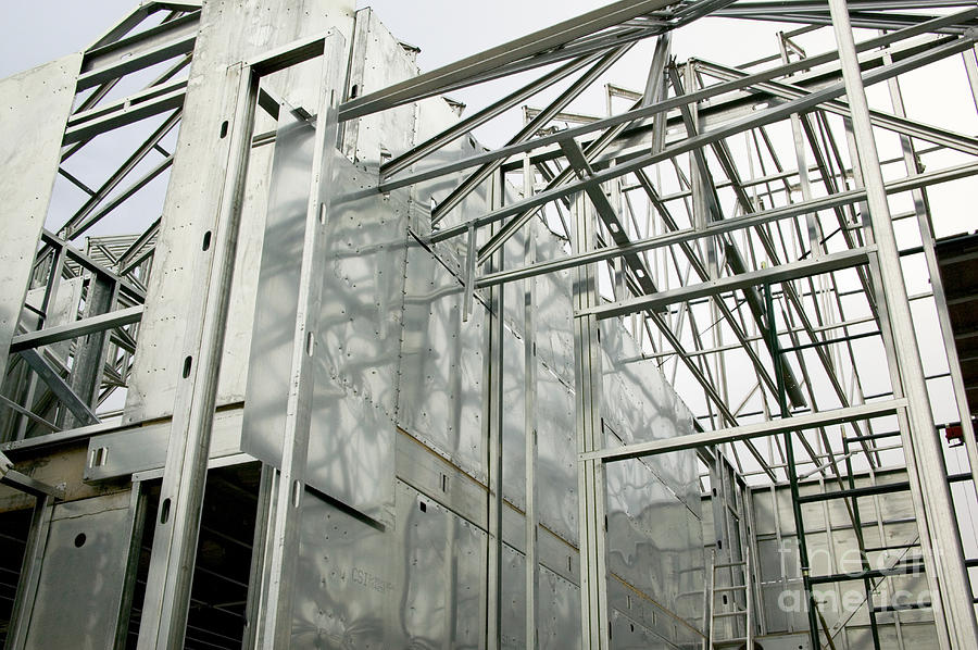 Residential Steel Construction Photograph by Inga Spence
