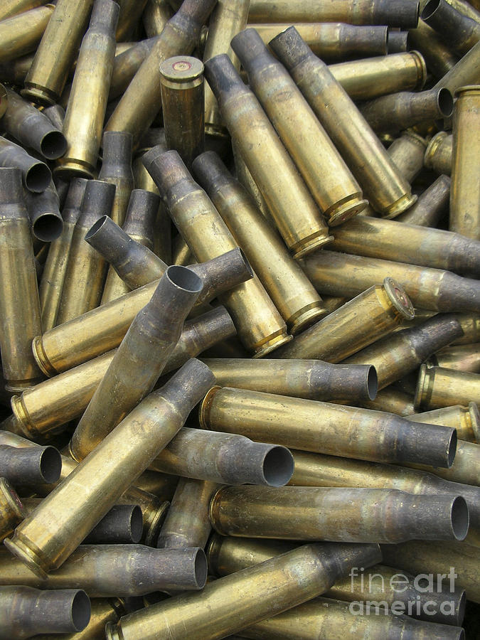 Shell Photograph - Residual Ammunition Casing Materials by Stocktrek Images
