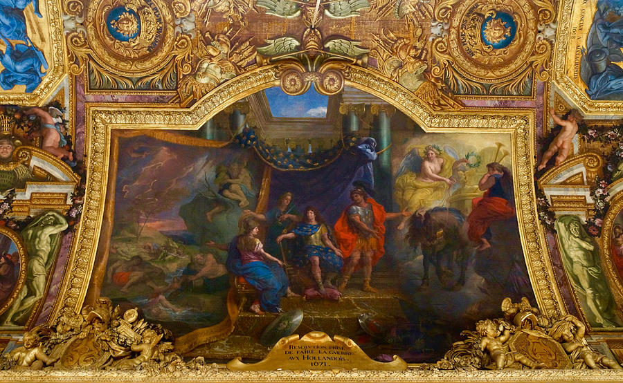 Resolution To Declare War On Holland Versaille Ceiling Painting