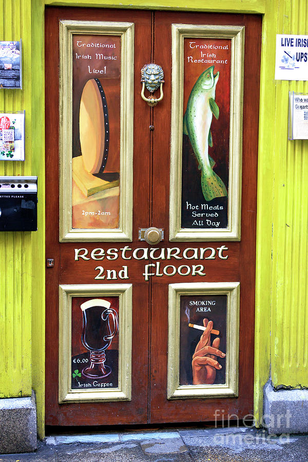 Restaurant 2nd Floor at the Oliver St John Gogarty Pub in Dublin Photograph by John Rizzuto