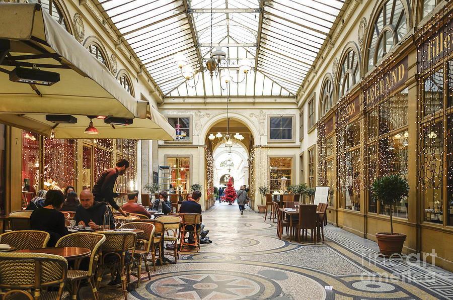 Restaurant at Covered passage Galerie Vivienne, Paris Photograph by Perry Van Munster