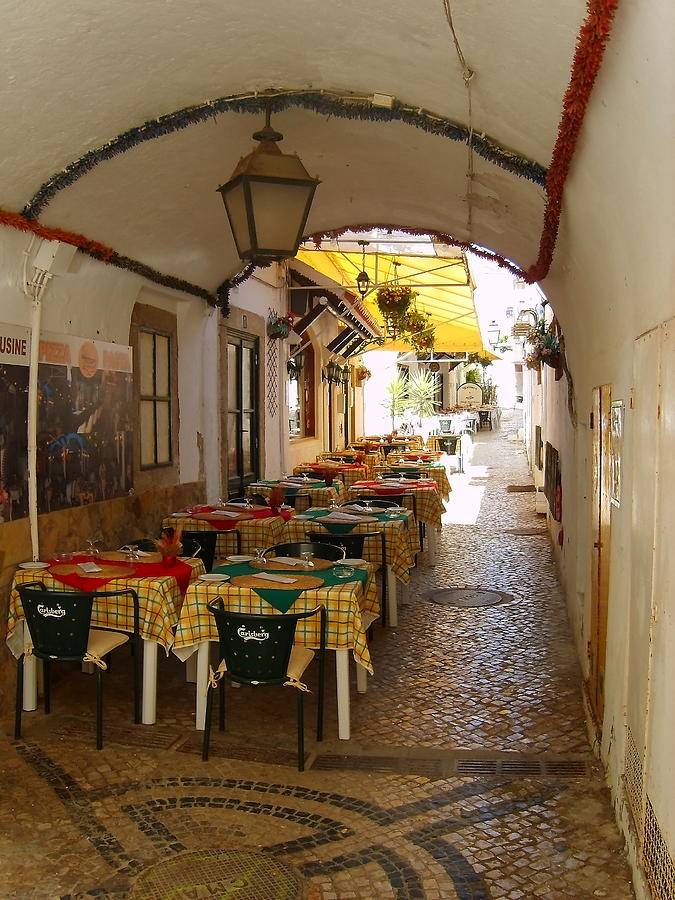 Restaurant in Albufeira Photograph by Jeff Townsend
