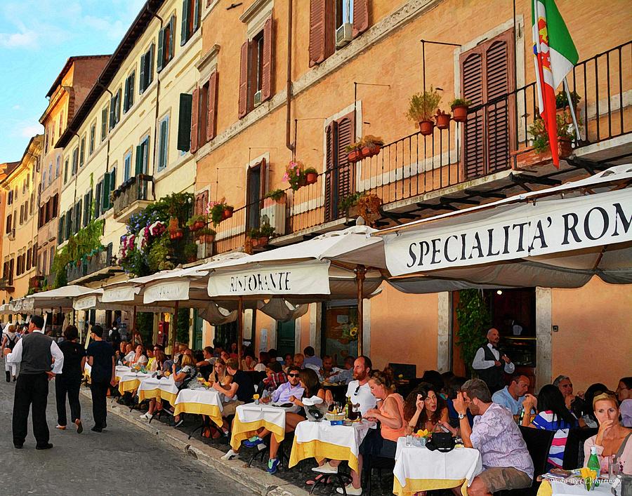 Restaurant Piazza Navona  Photograph by Coke Mattingly