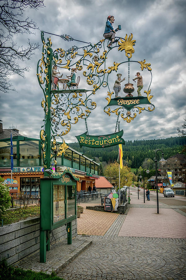 Restaurant Sign Titisee-Neustadt Germany 7R2_DSC8246_05112017 Photograph by Greg Kluempers