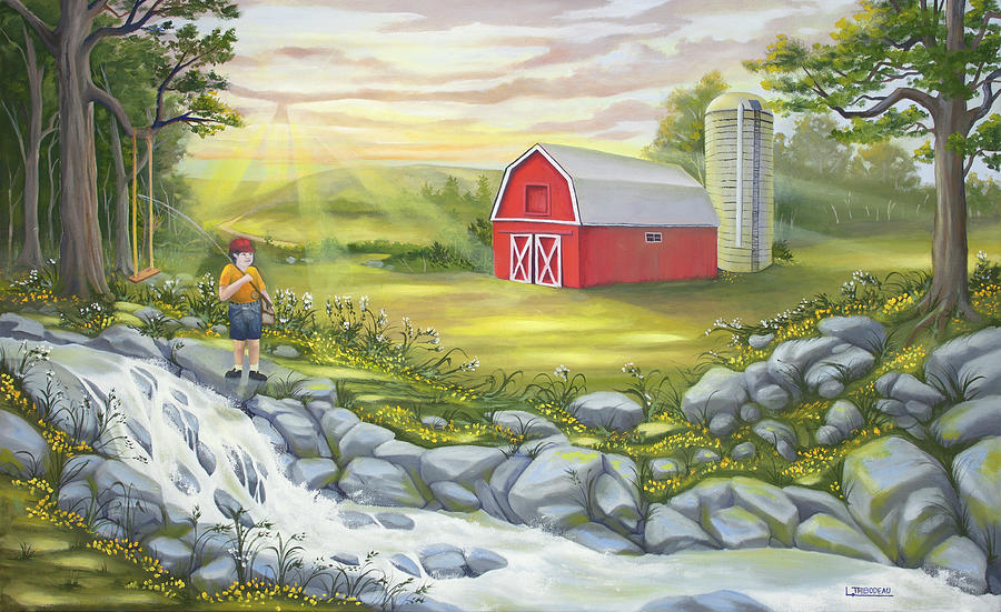 Landscape Painting - Restful Times by Lloyd Thibodeau Landscape Painting - Restful Times by Lloyd Thibodeau