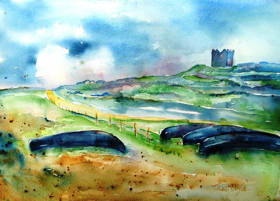 Resting Currachs on Inisheer Island Painting by Trudi Doyle