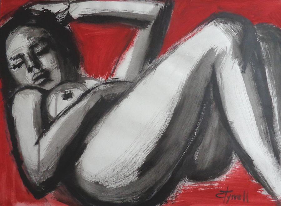 Resting Female Nude Painting by Carmen Tyrrell