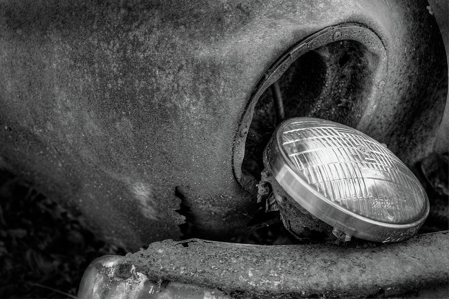 Resting Headlight of Rusty Car Photograph by Dennis Dame