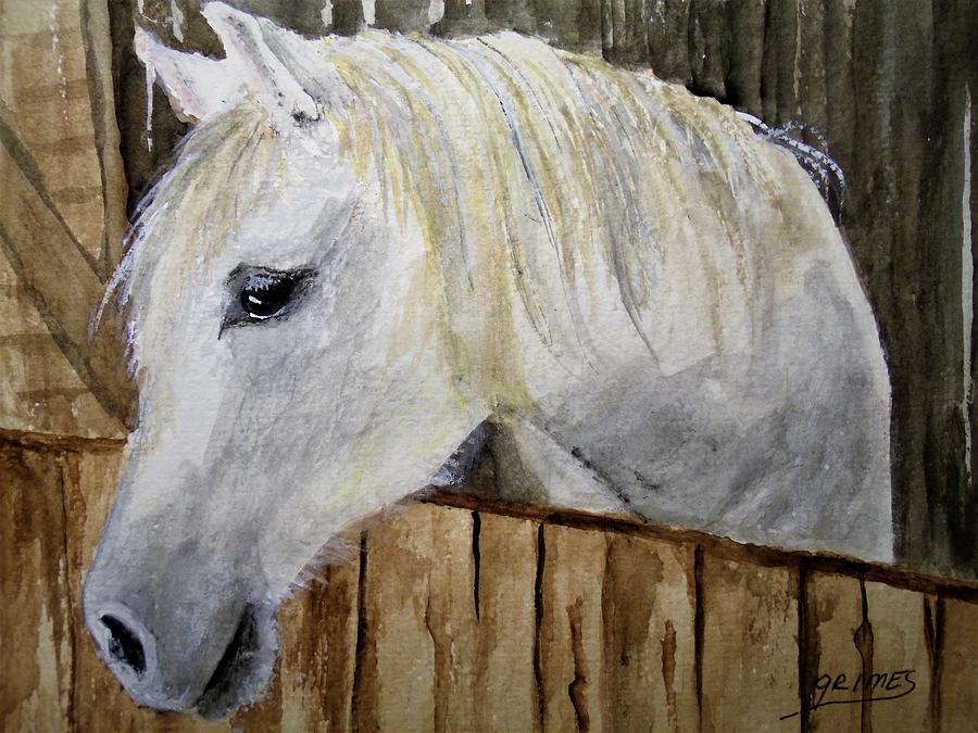 Resting in the Stall Painting by Carol Grimes