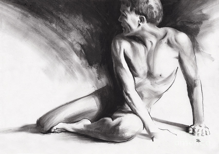 Resting iv Drawing by Paul Davenport