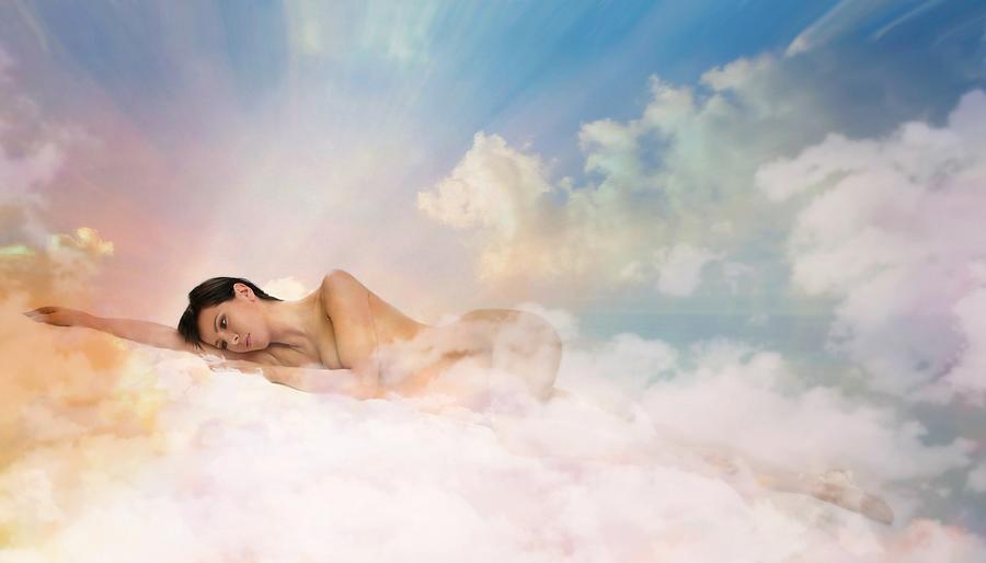 Resting on the Cloud Digital Art by Lilia S