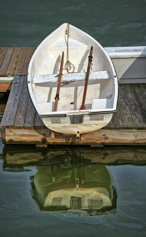 Resting Rowboat And Reflections Photograph by Gary Slawsky