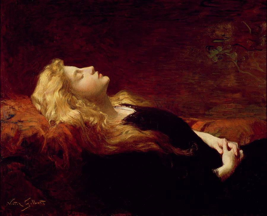 Portrait Painting - Resting by Victor Gabriel Gilbert