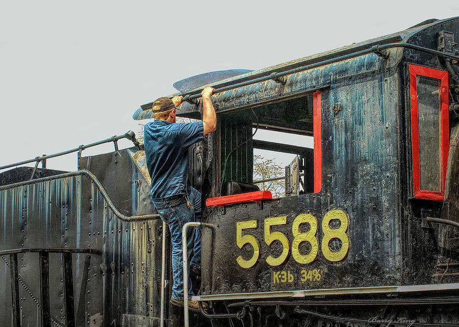 Train Photograph - Restoration of 5588 by Barry King