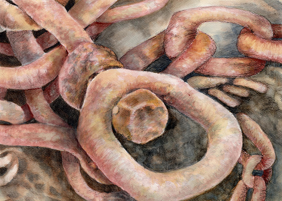 Rusty Chains Painting by Thomas Hamm