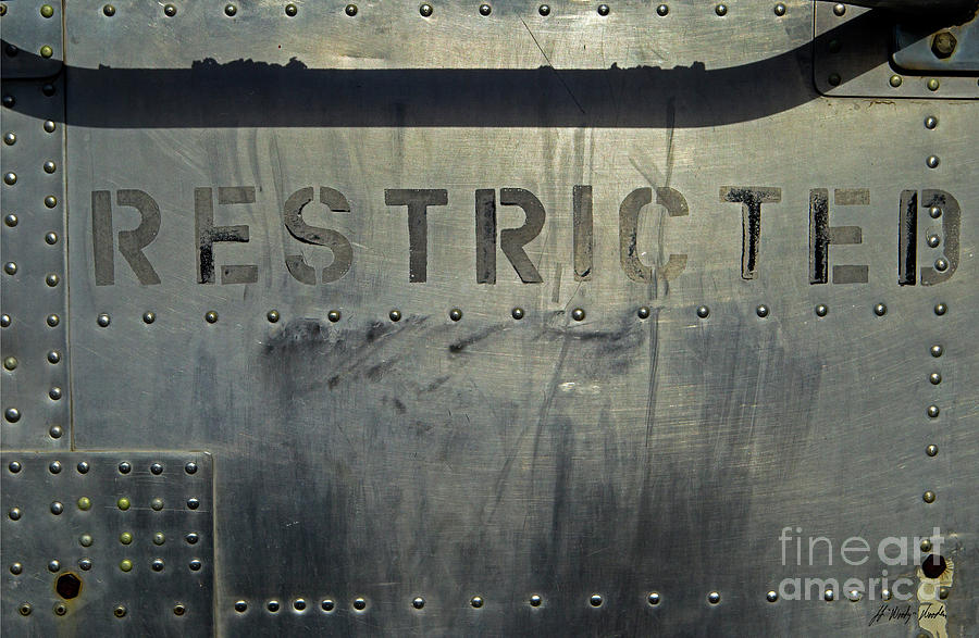 Restricted Rivets-Signed-#8618 Photograph by J L Woody Wooden