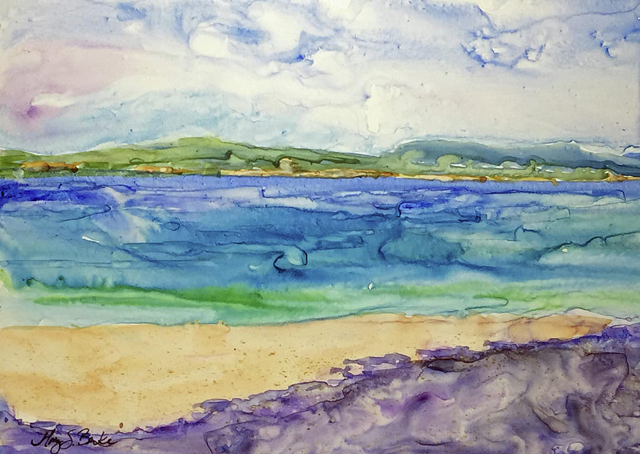 Beach Painting - Resurgence by Mary Benke
