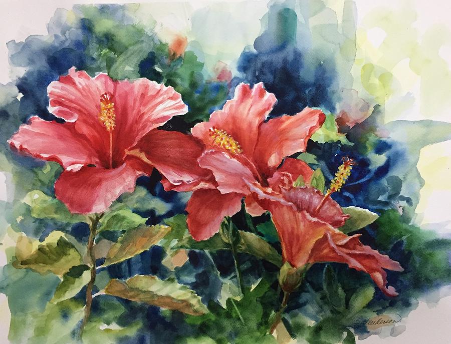 Hibiscus Painting - Resurgence by Shelley Henderson