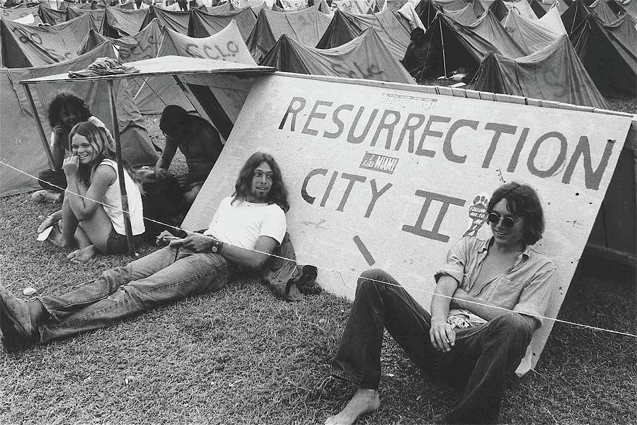 Resurrection 2 tent city  Flamingo Park Democratic National Convention Miami Beach Florida 1972 Photograph by David Lee Guss