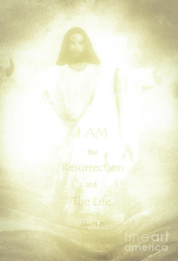 I Am Resurrection Life Painting by Hazel Holland