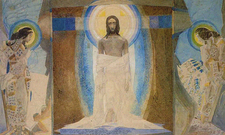 Resurrection Painting by Mikhail Aleksandrovich Vrubel
