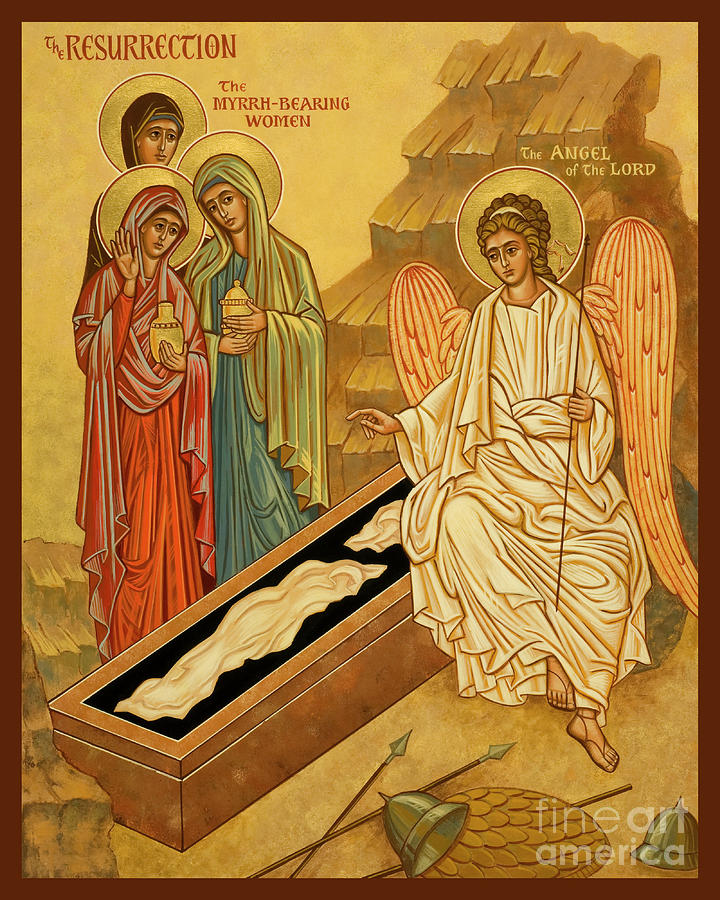 Resurrection - Myrrh Bearing Women - JCMBW Painting by Joan Cole