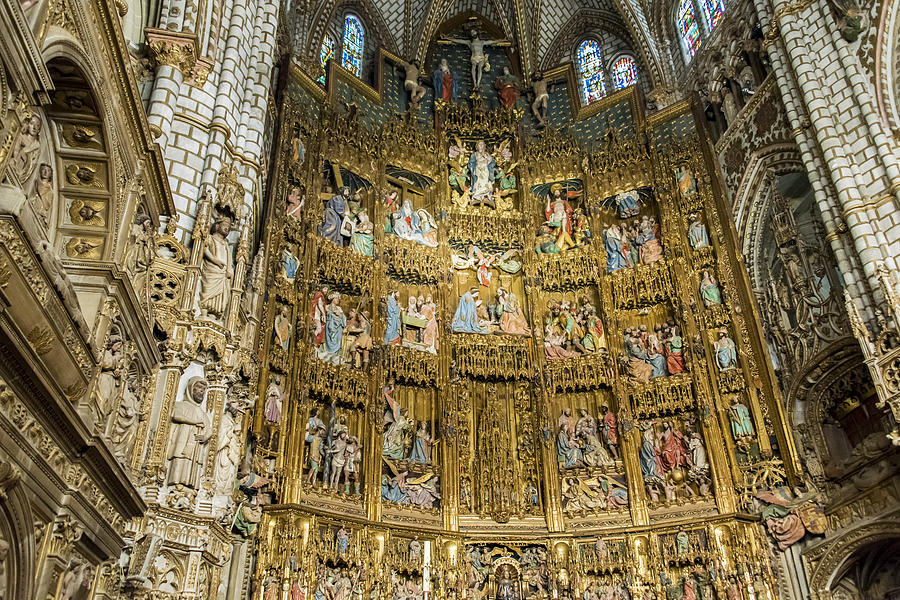 Retable - Toledo Cathedral - Toledo Spain Photograph by Jon Berghoff ...