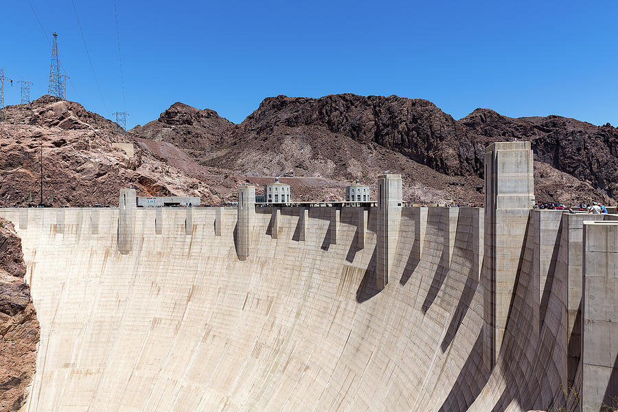 retaining wall of Hoover Dam, Arizona, Nevada, USA Photograph by Henning Marquardt