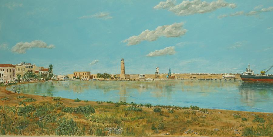 Rethymno Harbour - Crete Painting by David Capon
