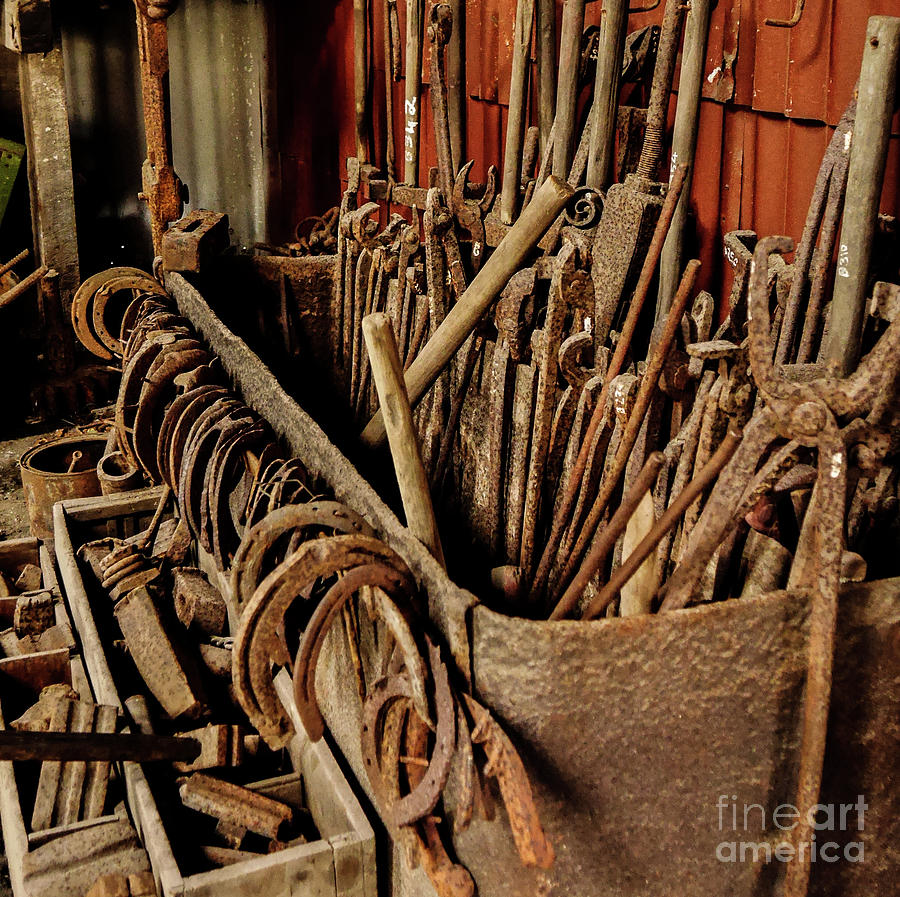 Retired Blacksmith Tools Photograph by Lexa Harpell