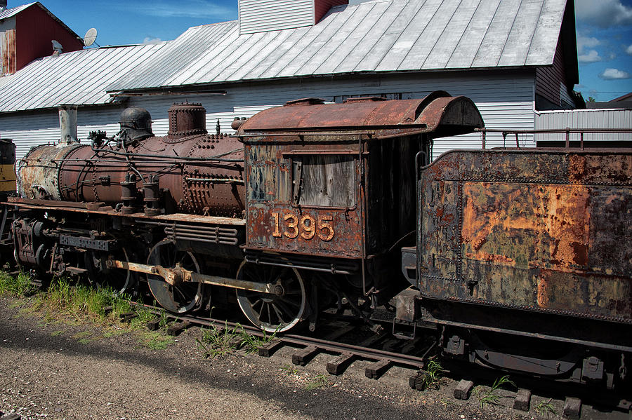 Train Photograph - Retired - Canadian National Railway Steam Engine by Gej Jones