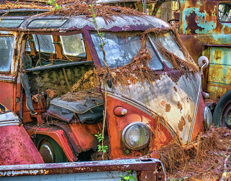 Retired VW Bus Photograph by Dennis Dugan