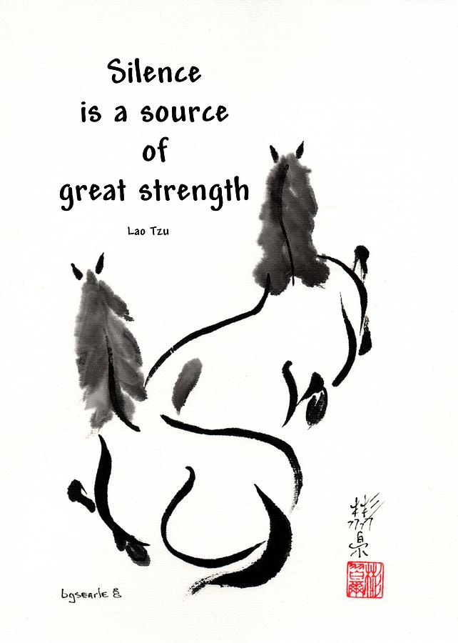 Retired with Lao Tzu quote III Painting by Bill Searle