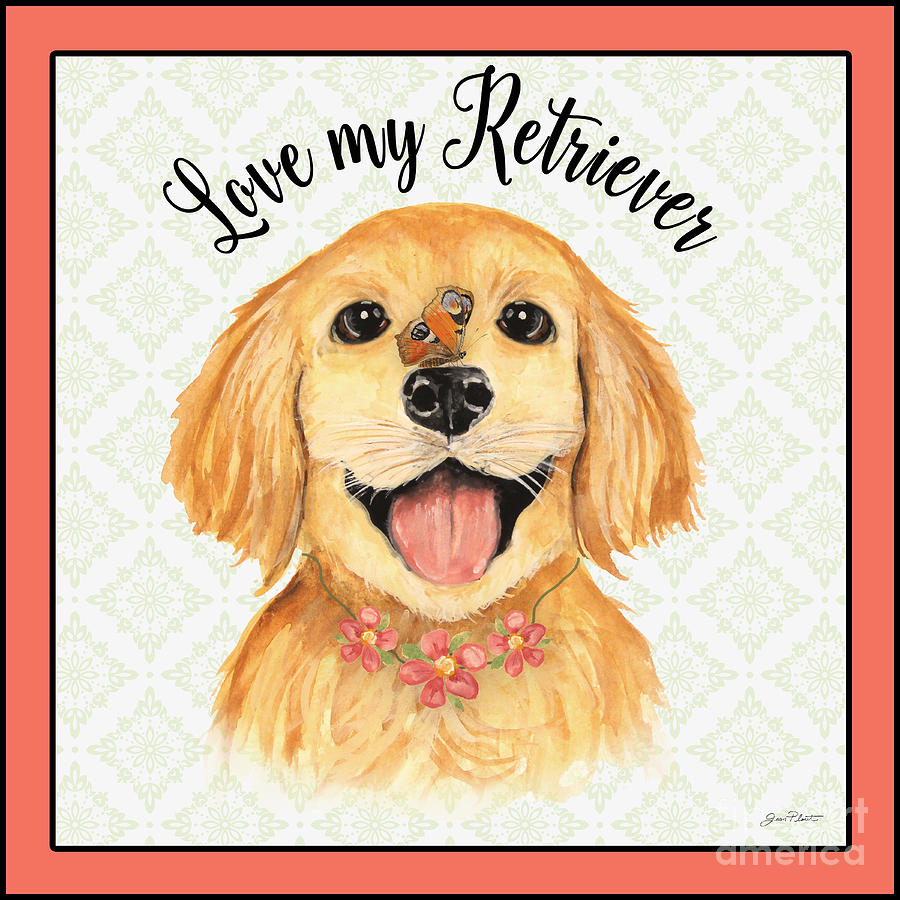 Retriever-JP3865 Painting by Jean Plout