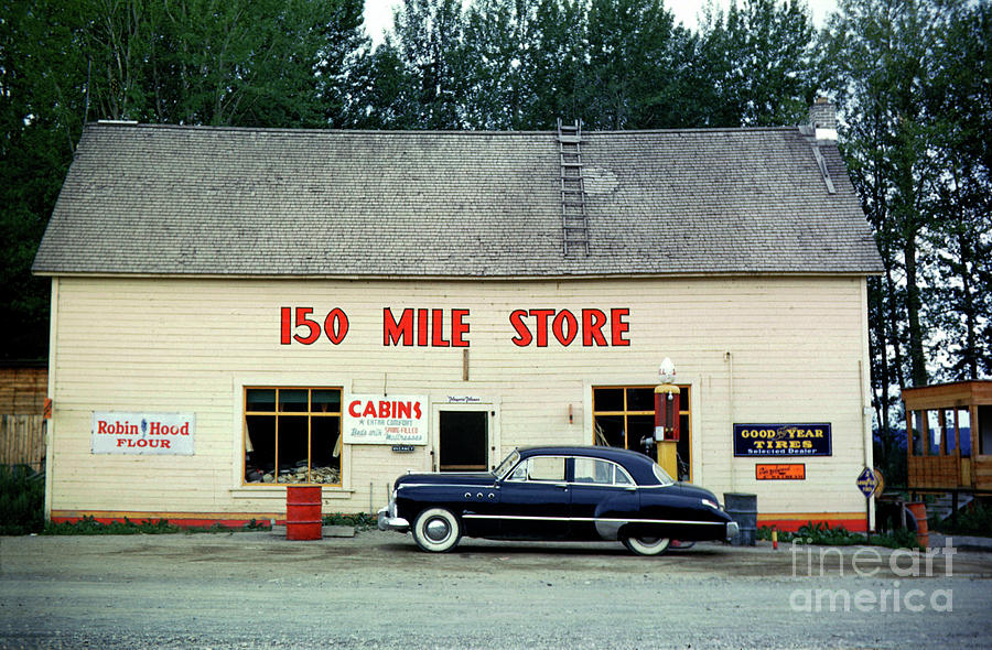 retro 150 Mile Store British Columbia Photograph by Wernher Krutein