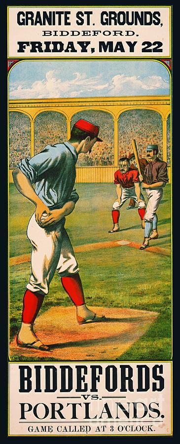 Retro Baseball Game Ad 1885 a Photograph by Padre Art