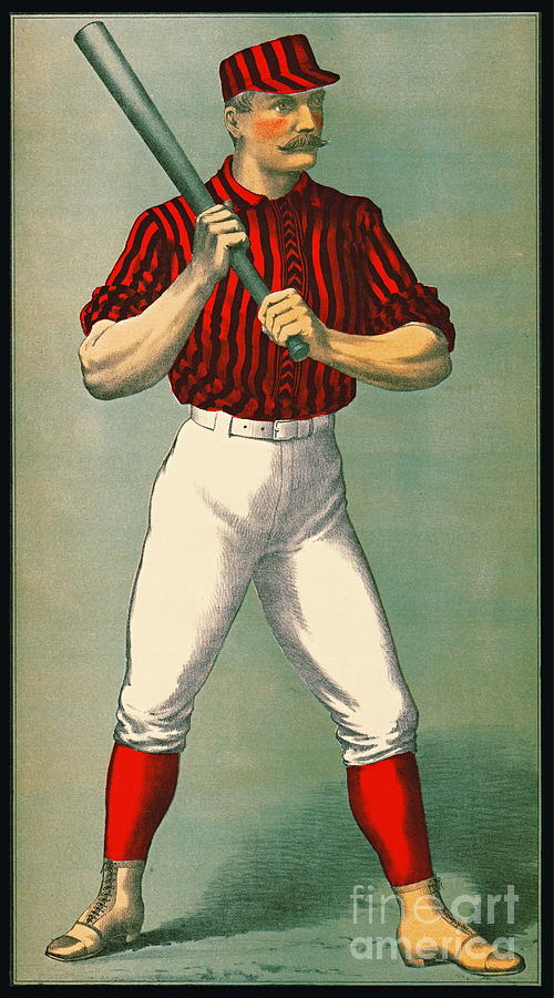 Retro Baseball Game Ad 1885 crop Photograph by Padre Art