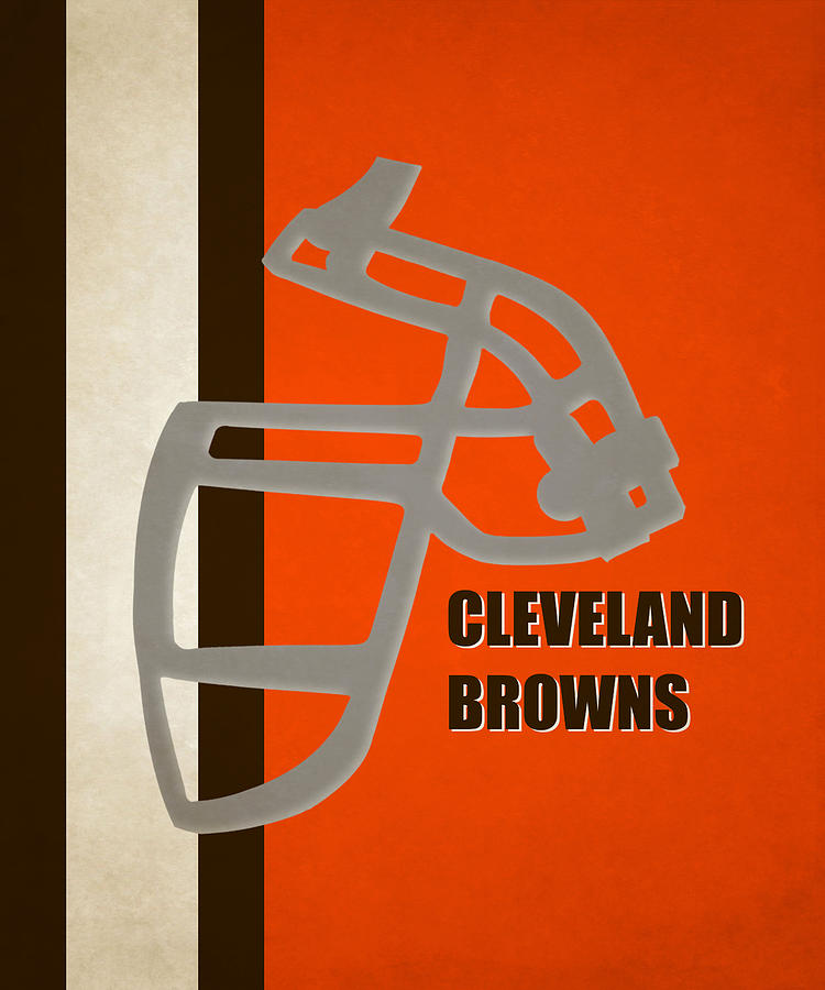 Cleveland Browns Vintage Nfl Art by Joe Hamilton