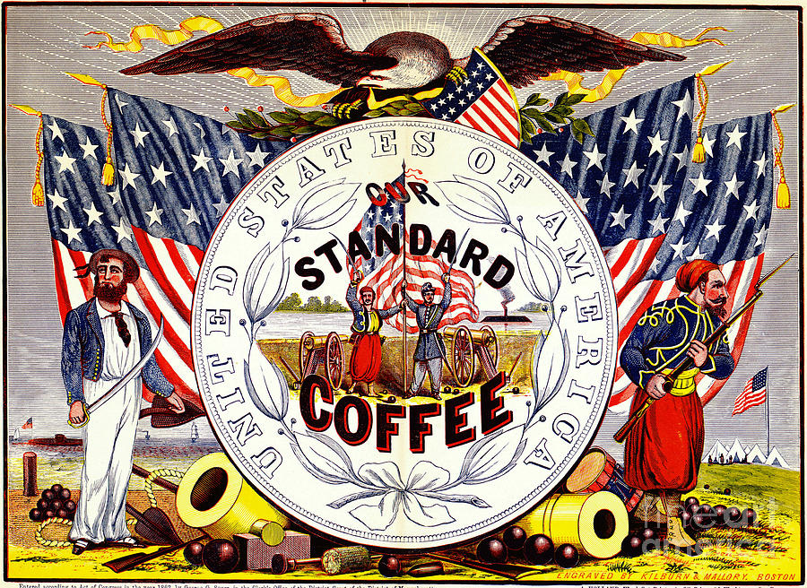 Retro Coffee Label 1862 Photograph by Padre Art